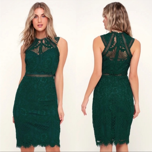 Lulus “Sweetness Forest” Lace Dress - Picture 1 of 6